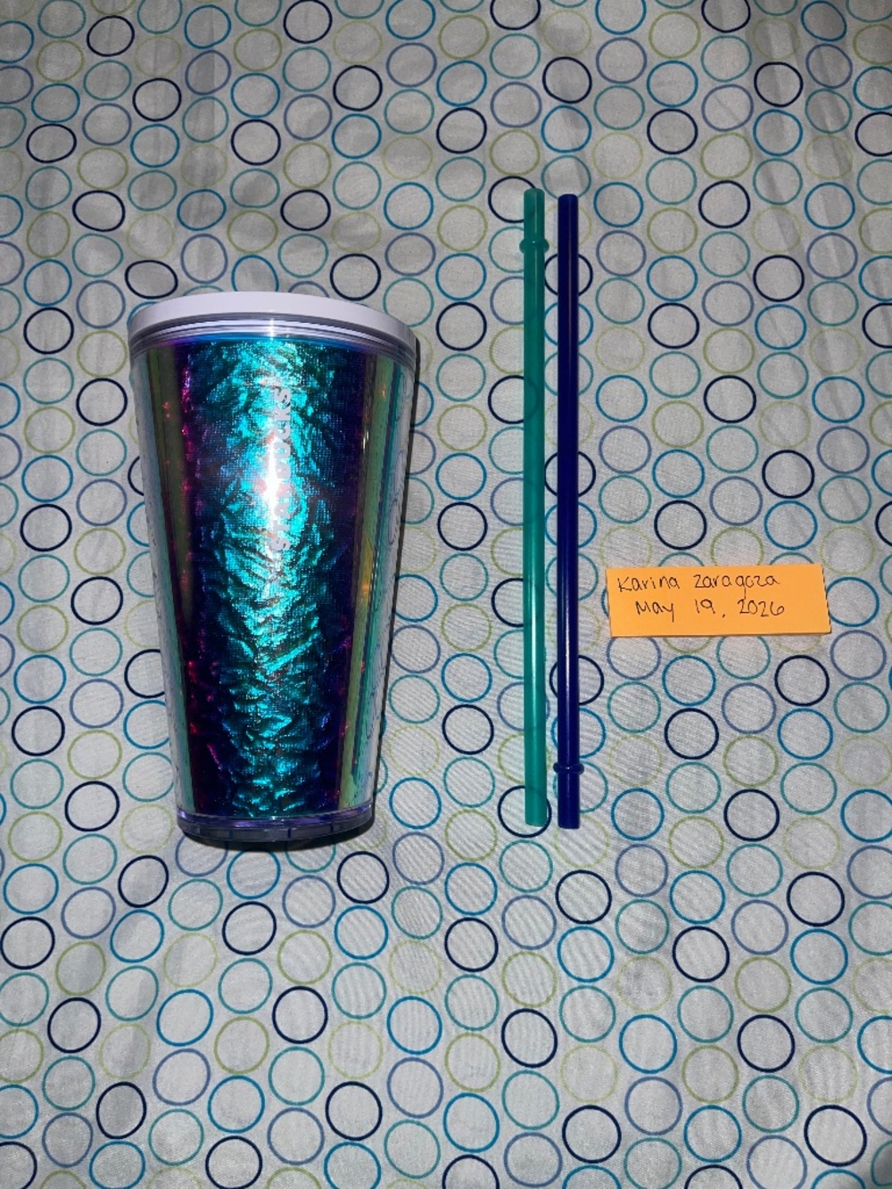 Starbucks 2019 Iridescent Foil Holographic Acrylic, 16 oz